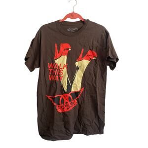 Aerosmith Walk This Way T shirt M brown